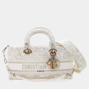 Pre Owned Dior Medium Canvas Embroidered Jardin D'Hiver Lady D-Joy