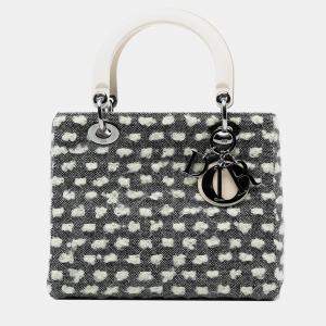 Pre Owned Medium Tweed Lady Dior