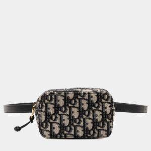 مملوكة مسبقًا حقيبة بيلت ديور قماش أوبليك أزرق كحلي