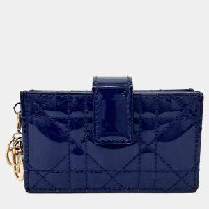 مملوكة مسبقًا حامل بطاقات أكورديون ديور ببراءة ازرق كاناج