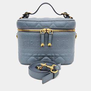 مملوكة مسبقًا Dior Blue Leather Travel Vanity Small