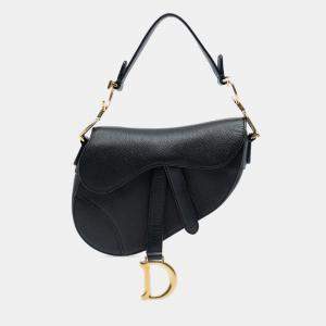 مملوكة مسبقًا Dior Black Mini Grained Calfskin Saddle Bag