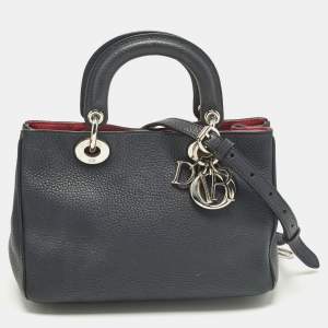 مملوكة مسبقًا Dior Diorissimo Small Navy Blue Leather Tote