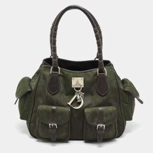مملوكة مسبقًا Dior Multipocket Green/Brown Diorissimo Nylon Shoulder Bag