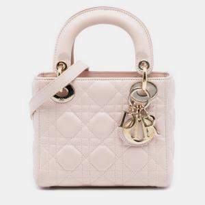مملوكة مسبقًا Dior Pink Mini Lambskin Cannage Lady Dior