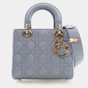 مملوكة مسبقًا حقيبة صغيرة ديور ماي ليدي ديور شارات حظ جلد خروف