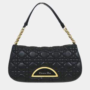 مملوكة مسبقًا حقيبة ديور ماليش كاناج جلد خروف أسود