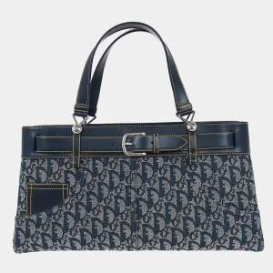 Pre Owned Christian Dior Navy Trotter Handbag