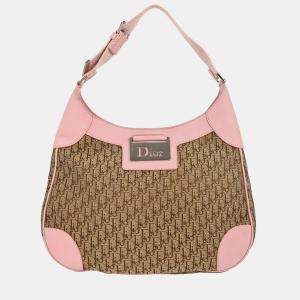 مملوكة مسبقًا Christian Dior Pink Beige Street Chic Trotter Hobo Bag