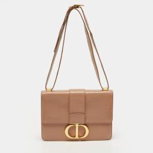 Pre Owned Dior 30 Montaigne Old Rose Leather Shoulder Bag