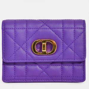 Pre Owned Christian Dior 2023 Purple Cannage Micro Miss Caro Bag