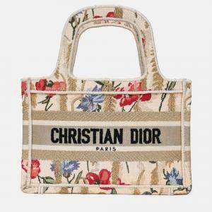 Pre Owned Christian Dior 2020 Canvas Mini Hibiscus Book Tote