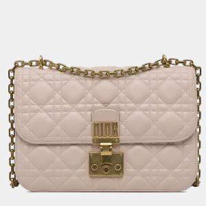Pre Owned Dior Pink Cannage Dioraddict Crossbody