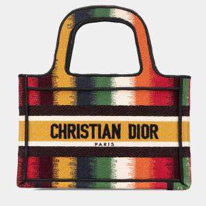 مملوكة مسبقًا Dior Yellow Mini D Stripes Book Tote