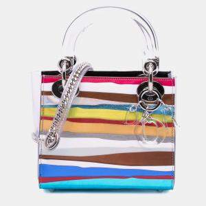 مملوكة مسبقًا Dior White Wang Guangle Medium PVC Technical Fabric Lady Dior