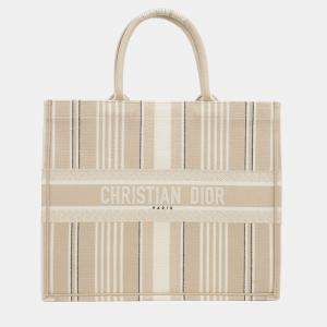 Pre Owned حقيبة يد من ديور بوك توت قماش بني كبيرة