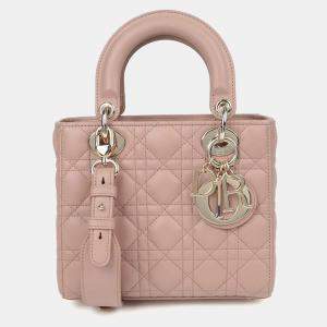 مملوكة مسبقًا Dior Lady Dior My ABC Small Pink Lambskin Leather Tote Bag