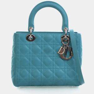 Pre Owned Christian Dior Medium Lambskin Lady Dior