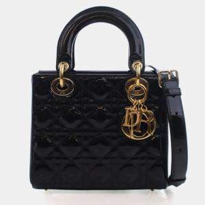Pre Owned Christian Dior Small Patent Lady Dior