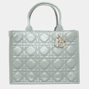 مملوكة مسبقًا Dior Medium Leather Book Tote Macrocannage