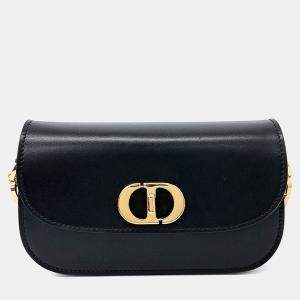 مملوكة مسبقًا Dior Black Leather 30 Montaigne Avenue Small Bag