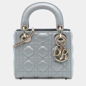 مملوكة مسبقًا Dior Mini Lambskin Cannage Lady Dior