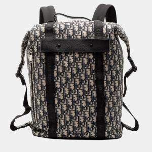 مملوكة مسبقًا Dior Blue Oblique Canvas Safari Backpack