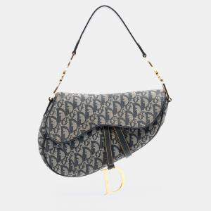 مملوكة مسبقًا Dior Blue Diorissimo Canvas Saddle Bag