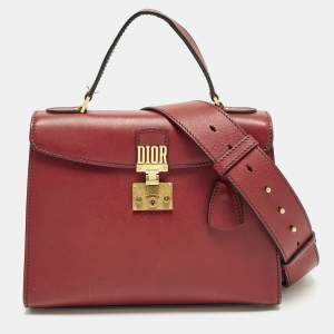 Pre Owned Dior Dioraddict Red Leather Top Handle Bag