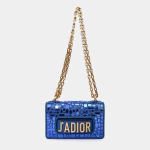 مملوكة مسبقًا حقيبة صغيرة ديور جي ديور موزاييك من المرايا كحلي عرض 2018