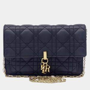 Pre Owned Dior Black Leather Miss Dior Chain Pouch S0937ONMJ