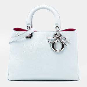 مملوكة مسبقًا حقيبة ديور بلو جلد أزرق متوسطة ديوريسيمو