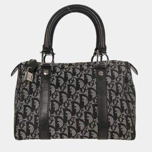 Pre Owned Christian Dior Black Trotter Duffle Handbag