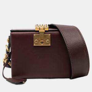 Pre Owned Dior Red Lambskin Dioraddict Lockbox Crossbody