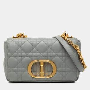 Pre Owned Dior Small Calfskin Cannage Caro Crossbody