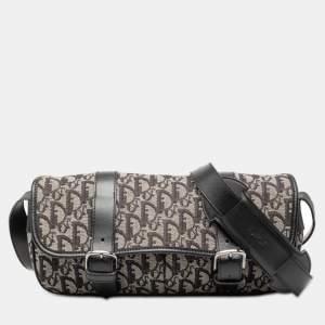 مملوكة مسبقًا Dior Black Diorissimo Trotter Canvas Crossbody