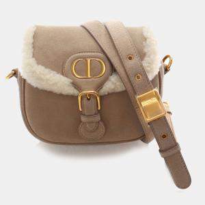Pre Owned Dior Bobby Small Shearling Shoulder Bag