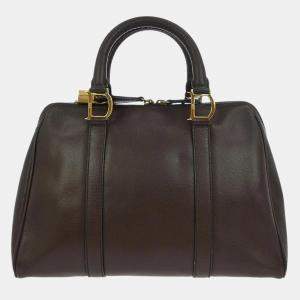 مملوكة مسبقًا Christian Dior Brown Leather Duffle Handbag