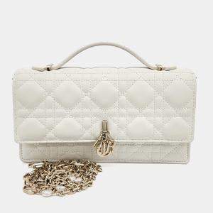 Pre Owned Dior White Leather Miss Dior Mini Bag