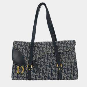 Pre Owned Christian Dior Navy Trotter Handbag
