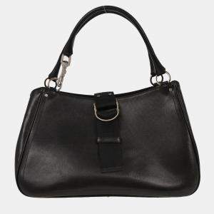 Pre Owned Christian Dior Black Leather Handbag