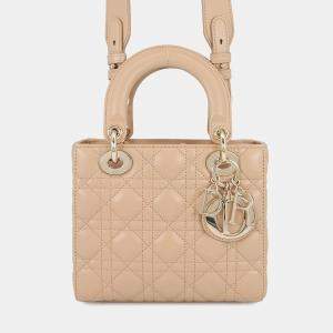 مملوكة مسبقًا Dior My Abcdior Lady Dior Bag Sand Beige Lambskin Size Small