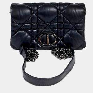 Pre Owned حقيبة ديور كاروه جلد سوداء