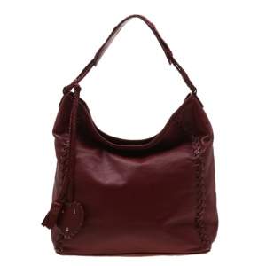 مملوكة مسبقًا Dior Red Leather Ethnic Hobo