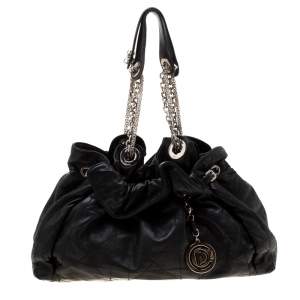Pre Owned Dior Black Cannage Leather Le Trente Hobo