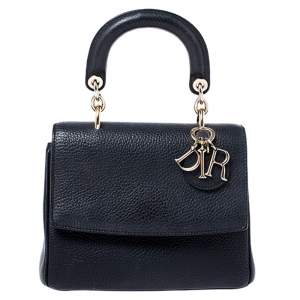 Pre Owned Dior Black Leather Mini Be Dior Top Handle Bag
