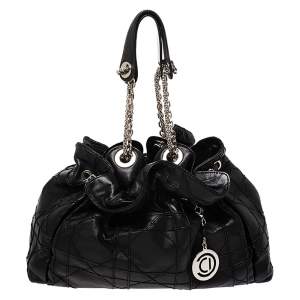 مملوكة مسبقًا Dior Black Cannage Leather Le Trente Hobo