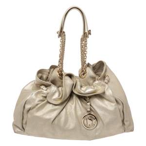 Pre Owned Dior Metallic Gold Leather Le Trente Hobo