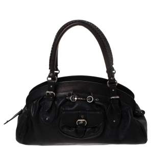 Dior Black Leather Large My Dior Frame Satchel 