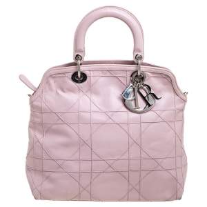 مملوكة مسبقًا Dior Pink Cannage Quilted Leather Granville Tote 